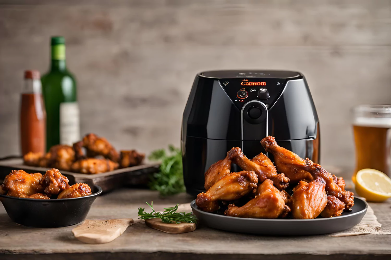 how long to air fry frozen chicken wings?