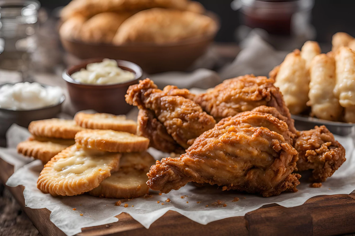 what to eat with fried chicken